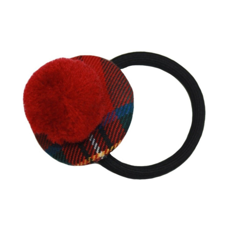Royal Stewart Modern Tartan Hair Bobble With Pom Clan Scotland Bespoke Tartan Kilts More